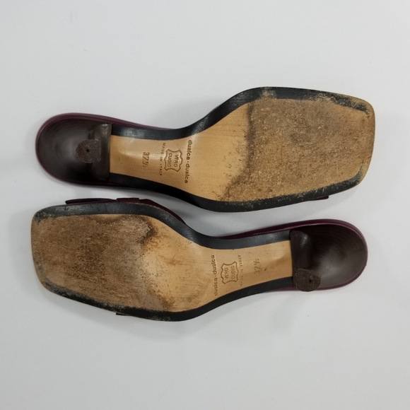 Dusica Dusica Wine Pumps Square Toe Shoes Italian - Picture 8 of 8